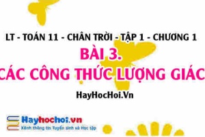Công thức góc nhân đôi, công thức cộng, công thức biến đổi tích thành tổng? Toán 11 chân trời Tập 1 chương 1 Bài 3